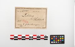 Etiketten zu Eisenlanzenspitze (NHMW-PRAE-023701)